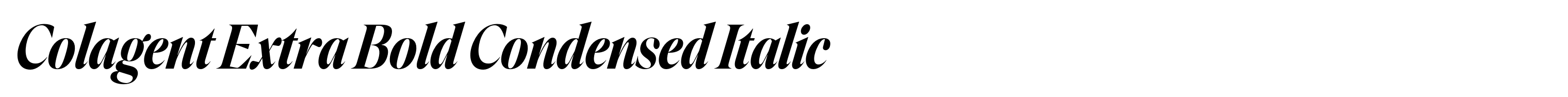 Colagent Extra Bold Condensed Italic